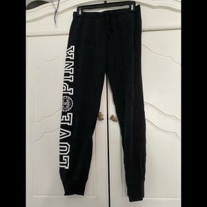 victoria secret pink black joggers
